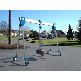 MOBILE ALUMINIUM  crane AKF-HV - 1500 kg load capacity, 3330 mm clear width