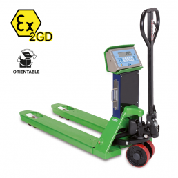 DINI ARGEO HAND PALLET TRUCK WITH SCALE FOR HAZARDOUS ZONES TPW EX 2GD - 2500KG