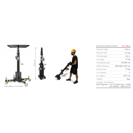 GUIL ELC-730R | Ανυψωτικό υλικών | 125 kg | 4.60 m - Kapountalis