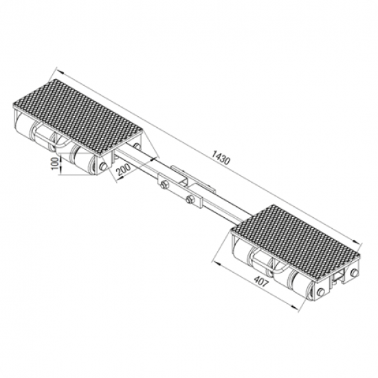 Φορείο-Πατίνι μεταφοράς F18-18000kg Φορείο-Πατίνι μεταφοράς F18-18000kg - Kapountalis