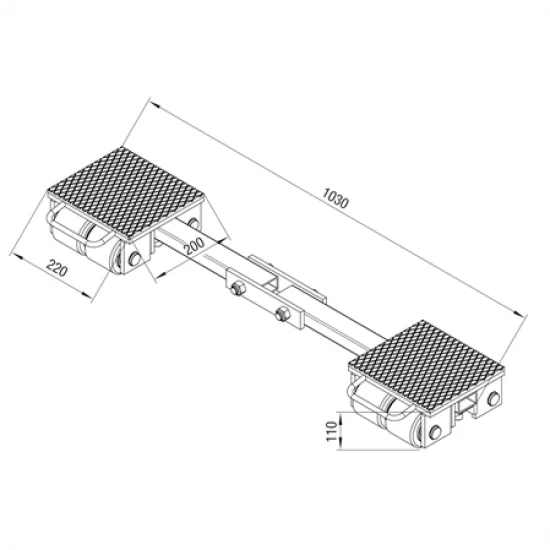 Φορείο-Πατίνι μεταφοράς F6-6000kg Φορείο-Πατίνι μεταφοράς F6-6000kg - Kapountalis