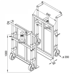 Τwinlifter dollie TW-28 2800kg,177mm stroke Τwinlifter dollie TW-28 2800kg,177mm stroke
