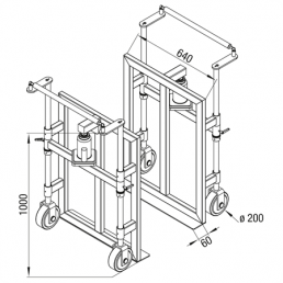 Φορείο μεταφοράς & ανύψωσης μεγάλων αντικειμένων TW-28 2800kg,177mm ανύψωση