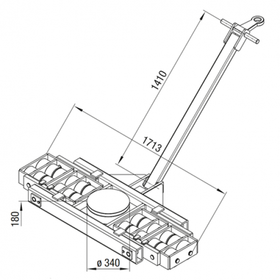 Steering Transport dolly L60-60000kg Steering Transport dolly L60-60000kg - Kapountalis