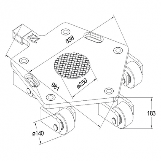 Περιστρεφόμενα φορεία μεταφοράς RL12-12000kg Περιστρεφόμενα φορεία μεταφοράς RL12-12000kg - Kapountalis