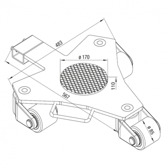Rotating dolly RL2 -2000kg Rotating dolly RL2 -2000kg - Kapountalis
