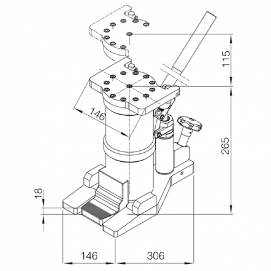 Hydraulic jack 6000kg,115mm stroke Hydraulic jack 6000kg,115mm stroke - Kapountalis