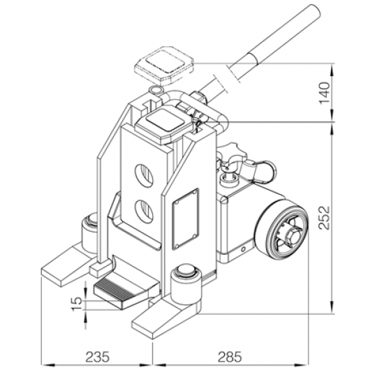 Hydraulic jack 5000kg,140mm stroke Hydraulic jack 5000kg,140mm stroke - Kapountalis