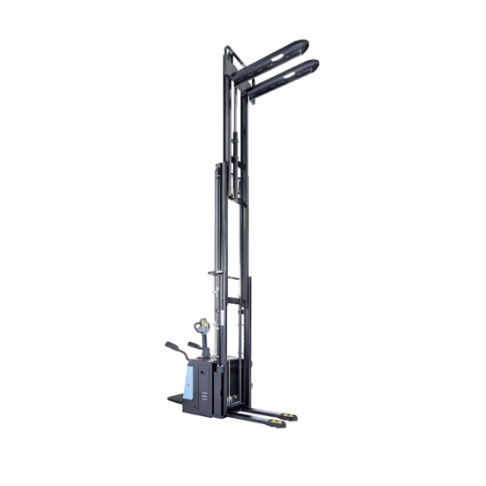 ELECTRIC stacker with Rider device E-DHT-S16 1600KG 4500MM UP TO 5000MM - Kapountalis