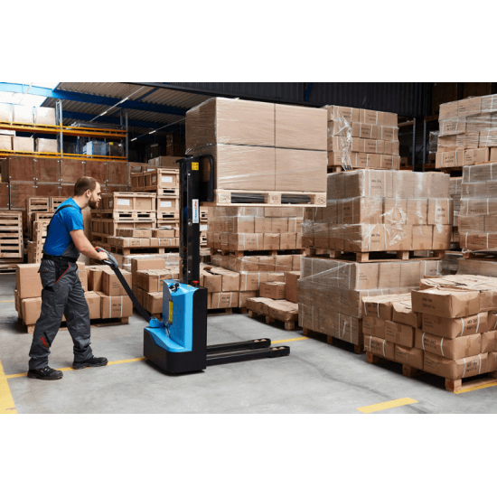 electric Pedestrian stacker E-DH10-BF 1000KG 1600MM up to 1955MM stroke - Kapountalis