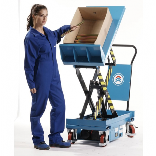 Semi-electric lifting & moving table with tilt 300/600kg Semi-electric lifting & moving table with tilt 300/600kg - Kapountalis
