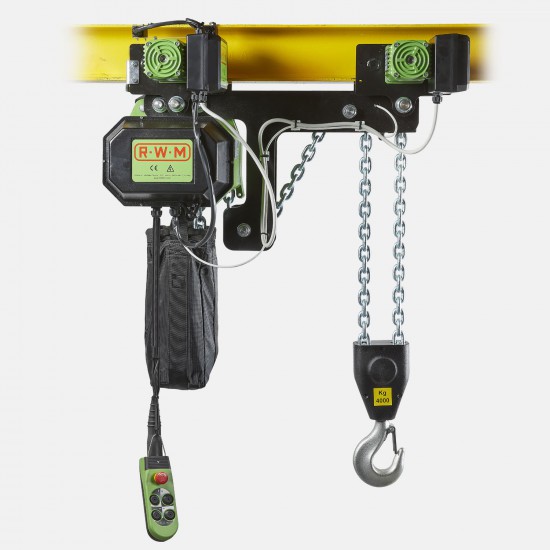 Chain hoist lifting capacity low headroom with electric trolley 4000kg 380V Chain hoist lifting capacity low headroom with electric trolley 4000kg 380V - Kapountalis