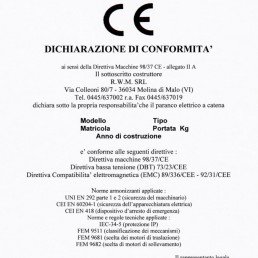 Chain hoist 2000 kg WR14  2 speeds with electric trolley 380V